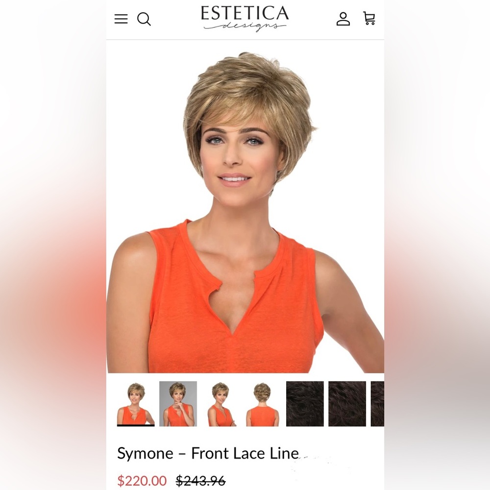 Semi adjustable wig blonde color highlights